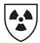 Piktogram som viser symbol for beskyttelse mot ioiserende stråling